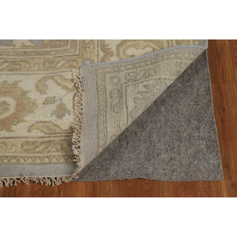 Oushak Indian Area Rug Handmade Transitional Blue Wool Carpet - 7'11" x 9'9"