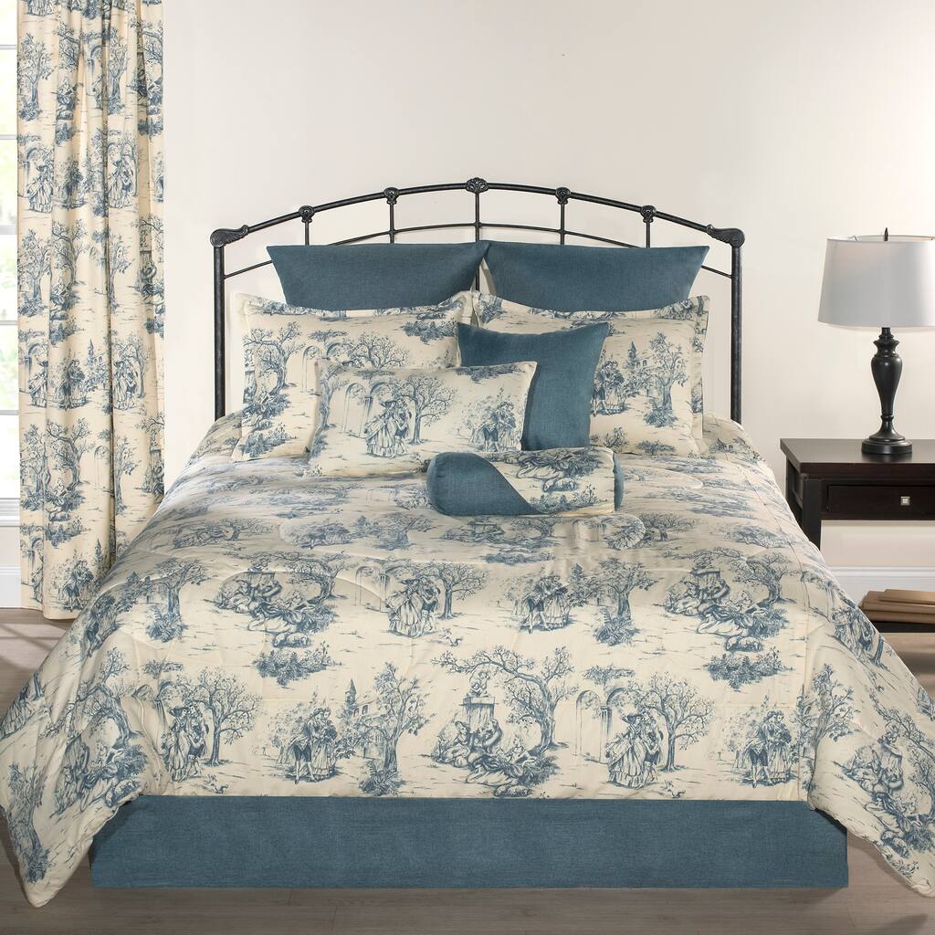 Provence blue toile duvet mini set