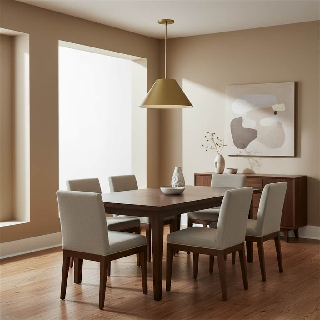 22" Diameter Integrated LED Brass Pendant