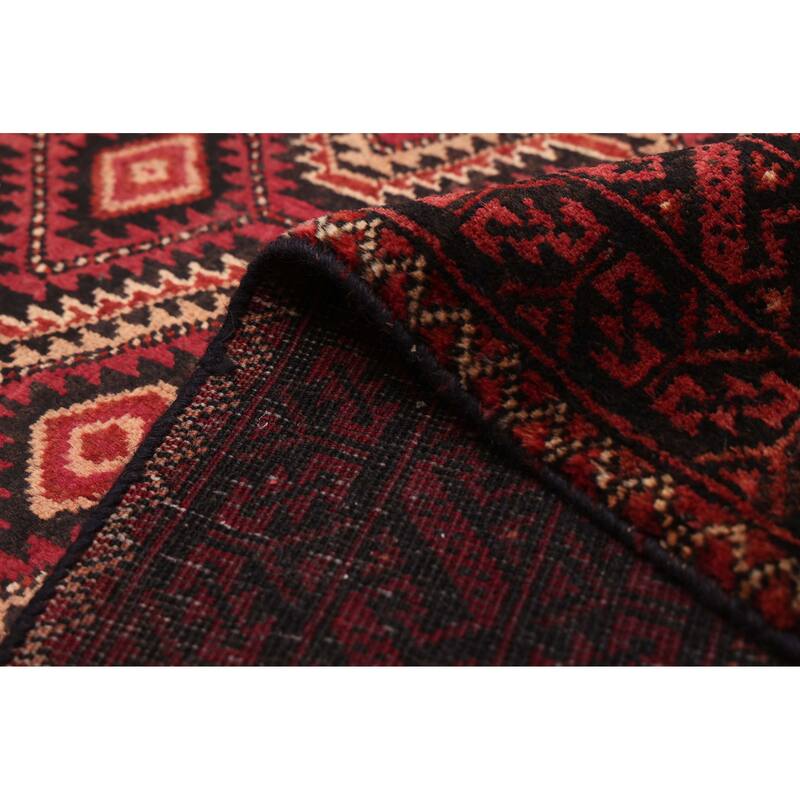 ECARPETGALLERY Hand-knotted Teimani Dark Red Wool Rug - 3'5 x 6'5
