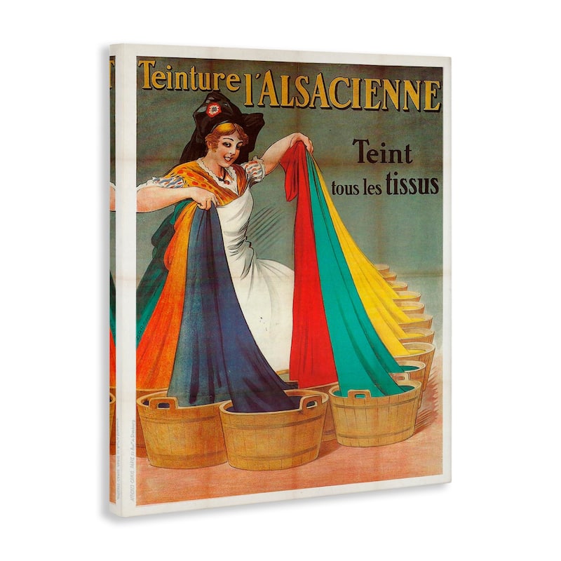 Stupell Vintage Teinture L'Alsacienne Canvas Wall Art Design By Marcus Jules