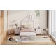preview thumbnail 76 of 87, Metal Platform Bed with two drawers, House-Shaped Headboard Design for Kids, Boys and Girls