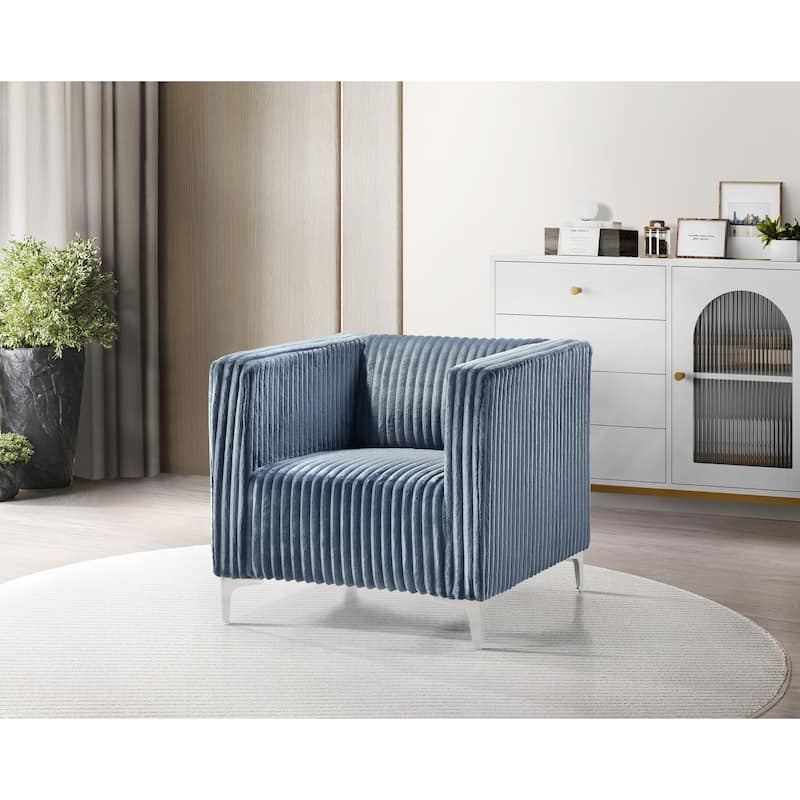 Clayfell Gavin Velvet Square Arm Living Room Set