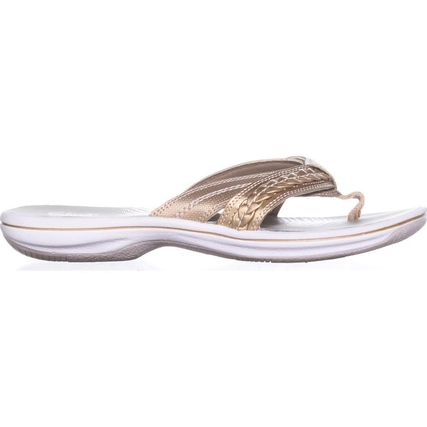 Clarks Brinkley Nora Flip Flops, Gold