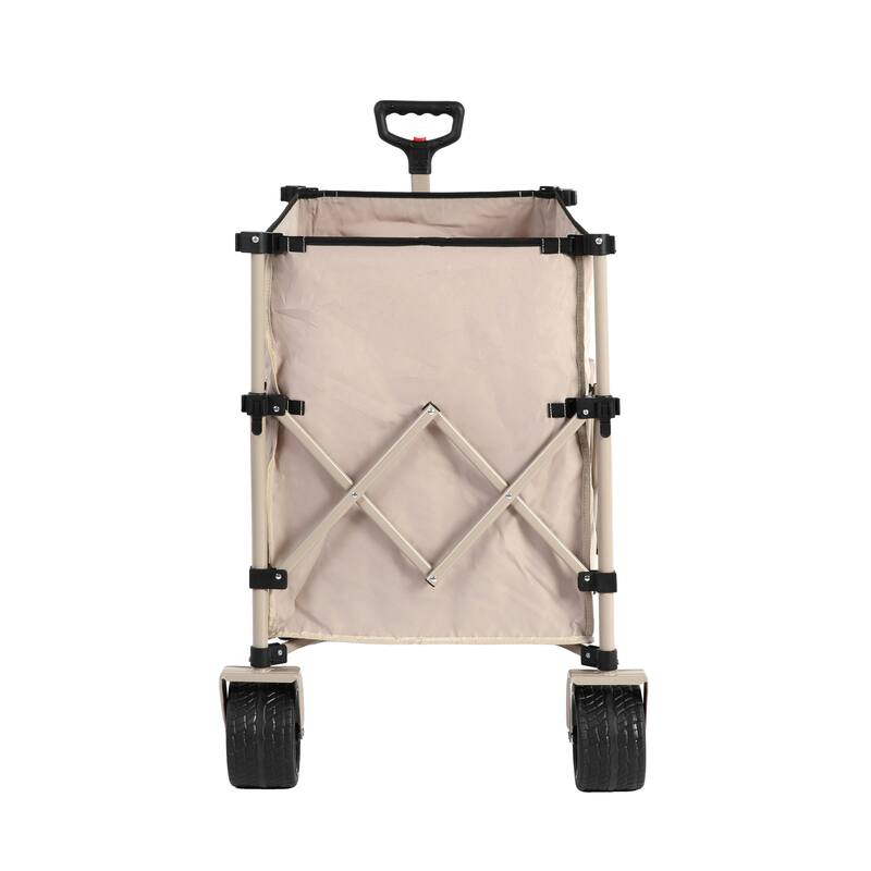 Beach Wagon with Big Wheels, Drink Holders, 300L Capacity, Foldable