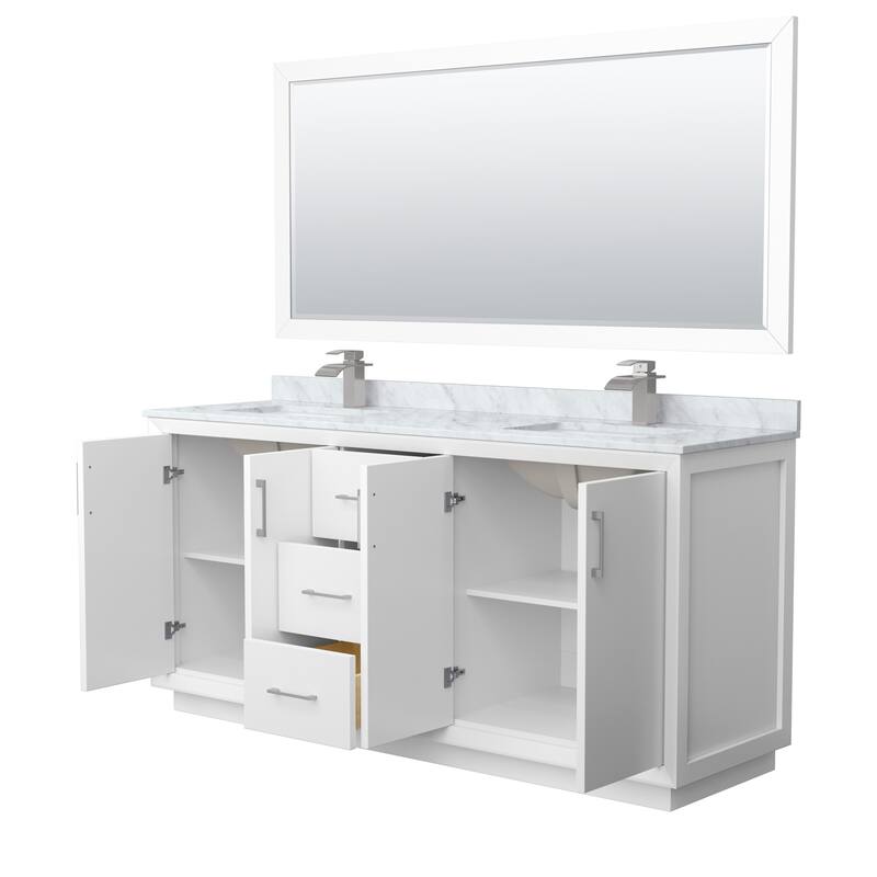 Wyndham Collection WCF414172D-NAT-UNSM70 Strada 72" Free Standing