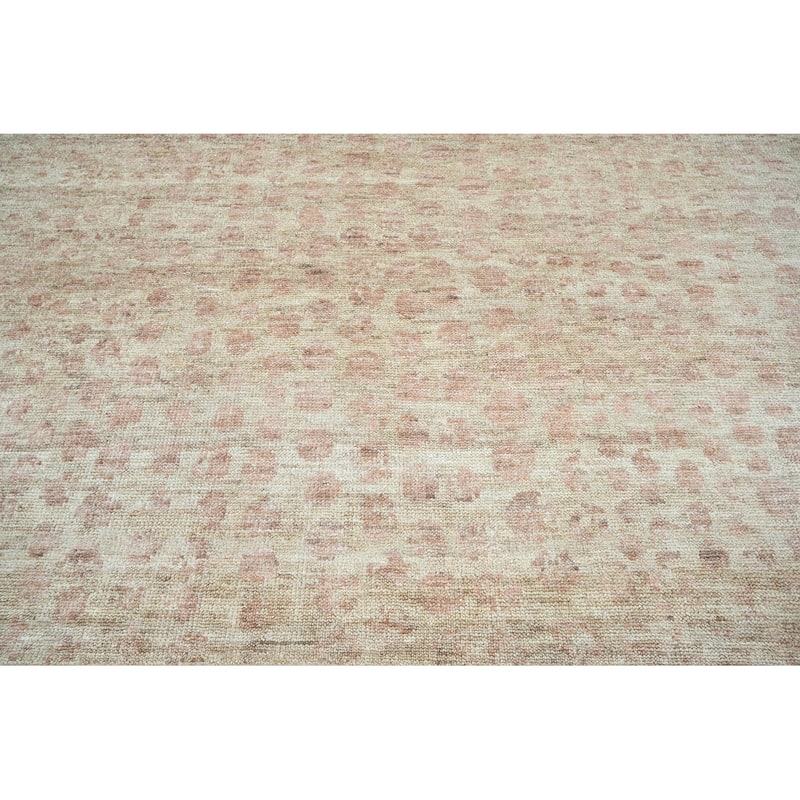 Hand Knotted Rust Tukish Oushak Wool Contemporary Area Rug - 7' 11'' x 9' 10''