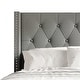 preview thumbnail 51 of 82, CraftPorch Glam Button Tufted Wingback Upholstered Bed