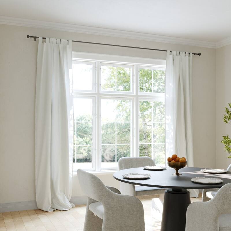 Acroma Streamlined Adjustable Curtain Rod Black