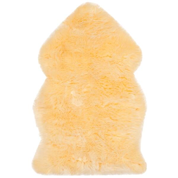 SAFAVIEH Handmade Natural Sheepskin Leanca 3.4-inch Thick Rug