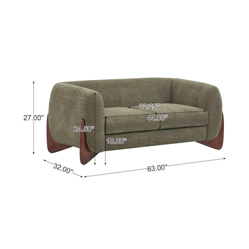 Alma Upholstered Boucle Loveseat by Christopher Knight Home
