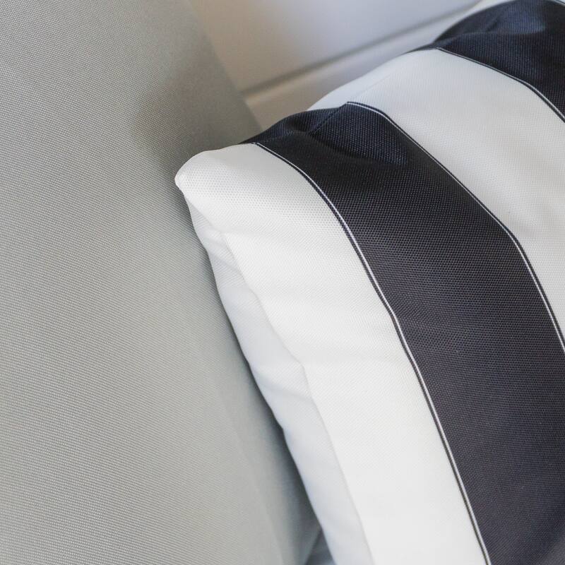 Olivia Striped Outdoor Throw Pillow