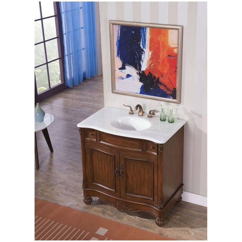 Elegant Lighting VF-1047-VW Windsor 36" Free Standing Single Basin