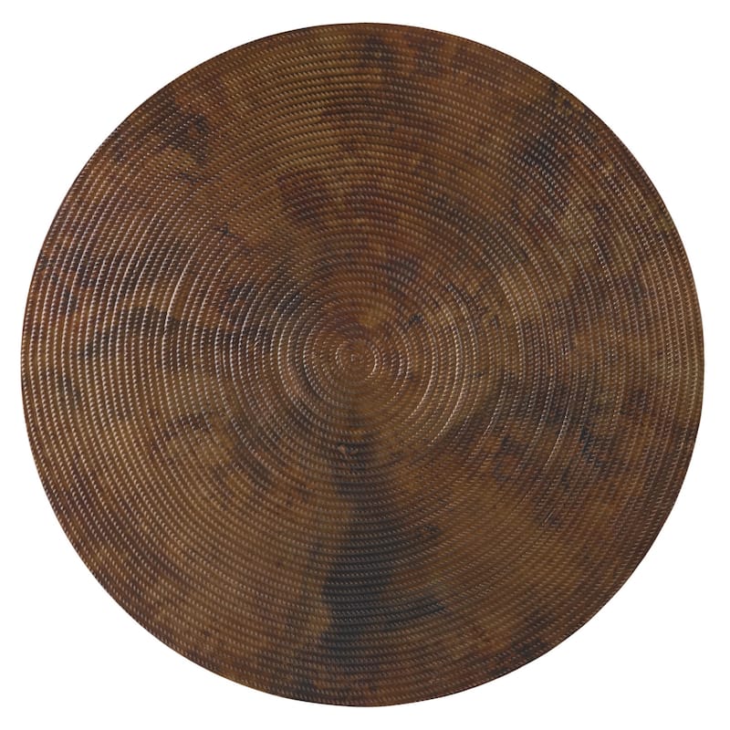 Hooker Furniture 35 Inch Diameter Aged Copper Coffee Table from the