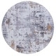 preview thumbnail 10 of 10, SAFAVIEH Tacoma Zila Machine Washable Slip Resistant Mid-Century Modern Rug 6' Round - Grey/Gold - Round