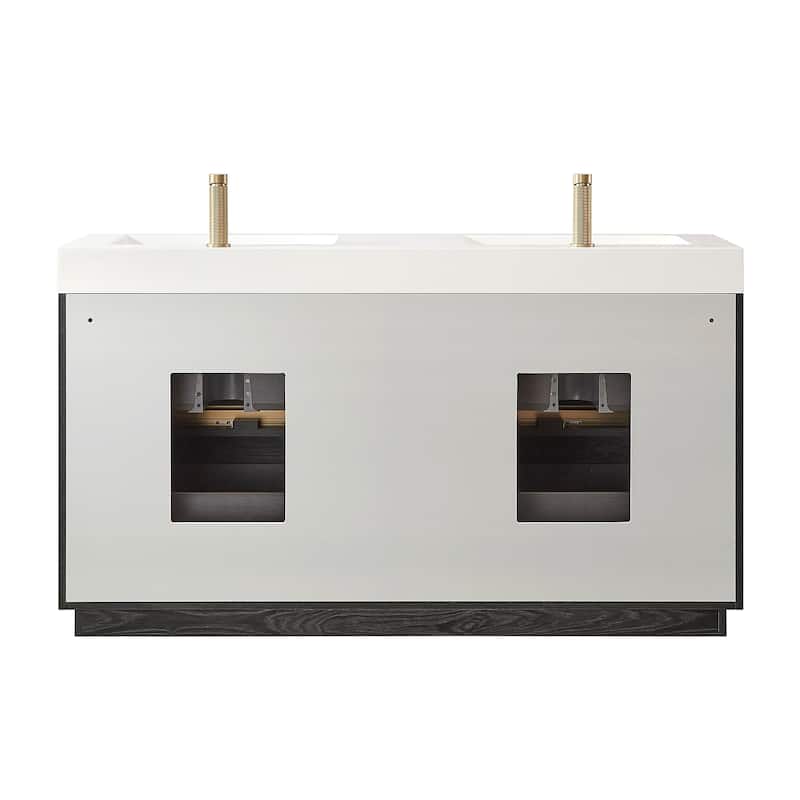 Huesca Bath Vanity with Composite Integral Sink Top and Mirror
