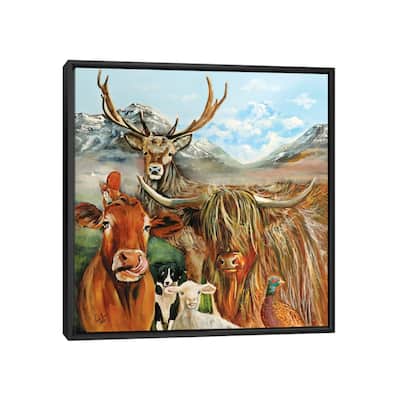 iCanvas "Scottish Locals" by Gordon Bruce Framed Canvas Print