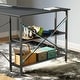 preview thumbnail 66 of 113, Small L Shaped Desk with Storage Shelves Corner Computer Desk