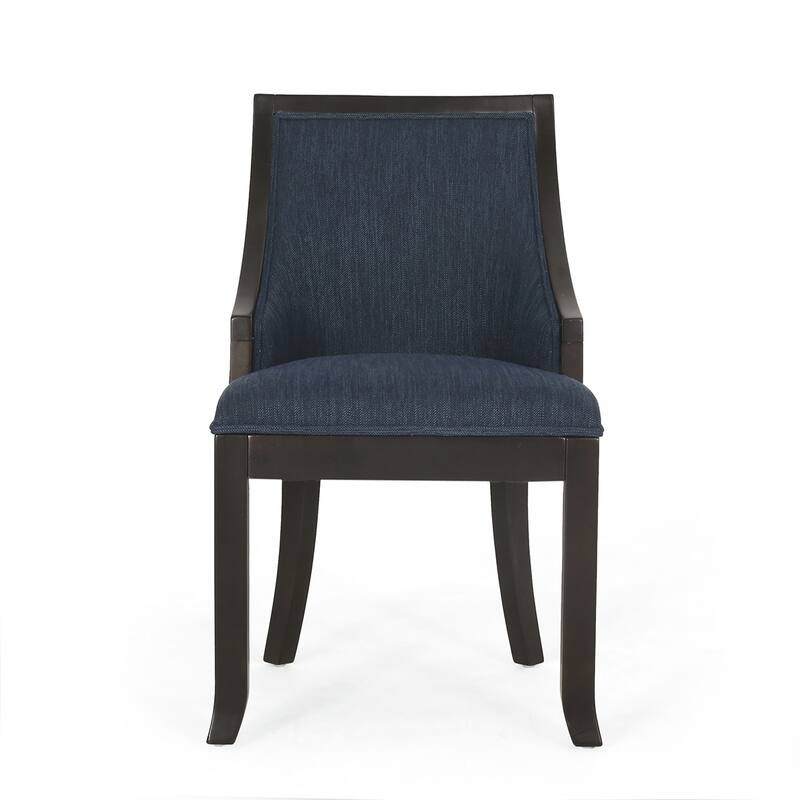 2PCS Fabric Dining Chair With Wood Frame