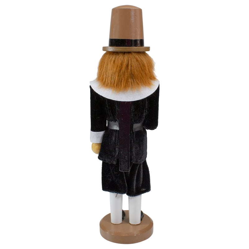 14-Inch Pilgrim Man Wooden Fall Harvest Thanksgiving Nutcracker - 14"