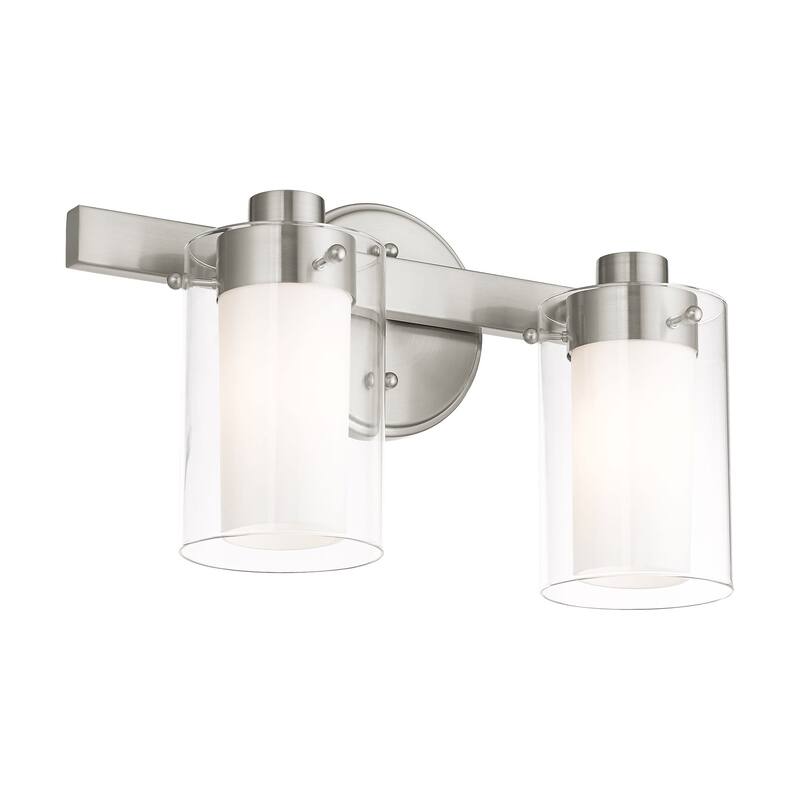 Livex Lighting 2 Light 120 Watt 14.5" Wide Bathroom Fixture with Clear