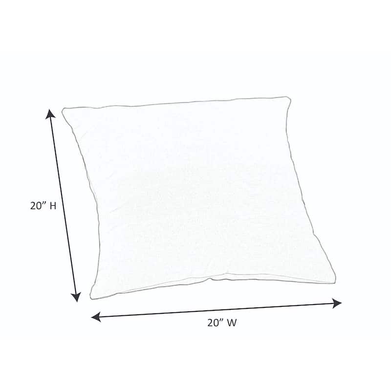 Sunbrella Solid Fabric 1-Piece Indoor/Outdoor Square Throw Pillow, 20"W x 20"L