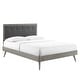 preview thumbnail 44 of 48, Willow Full Wood Platform Bed With Splayed Legs