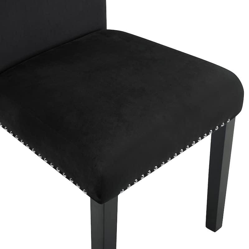 Roundhill Furniture Vanzo Contemporary 5-Piece Dining Set, Dining Table with 4 Stylish Chairs
