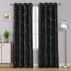 preview thumbnail 77 of 106, Deconovo Silver Line 52 Width Curtain Panel Pair (2 Panel) W52" x L84" - Black