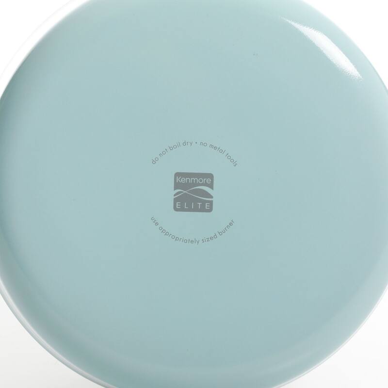 Kenmore Elite Andover 10Pc Nonstick Al Cookware Set in Glacier Blue