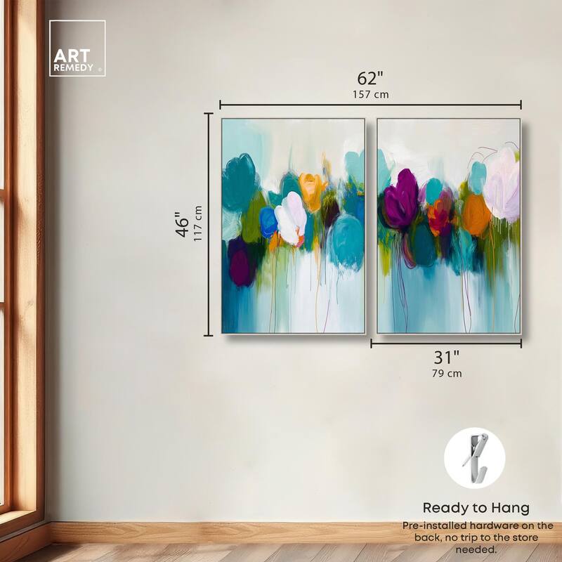 Expressive Flow II Canvas Set of 2 by Art Remedy