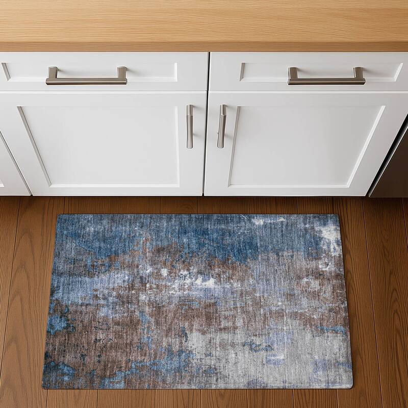 Premium Washable Super Soft Abstract Chic Mayfield Rug - Coffee - 1'8" x 2'6"