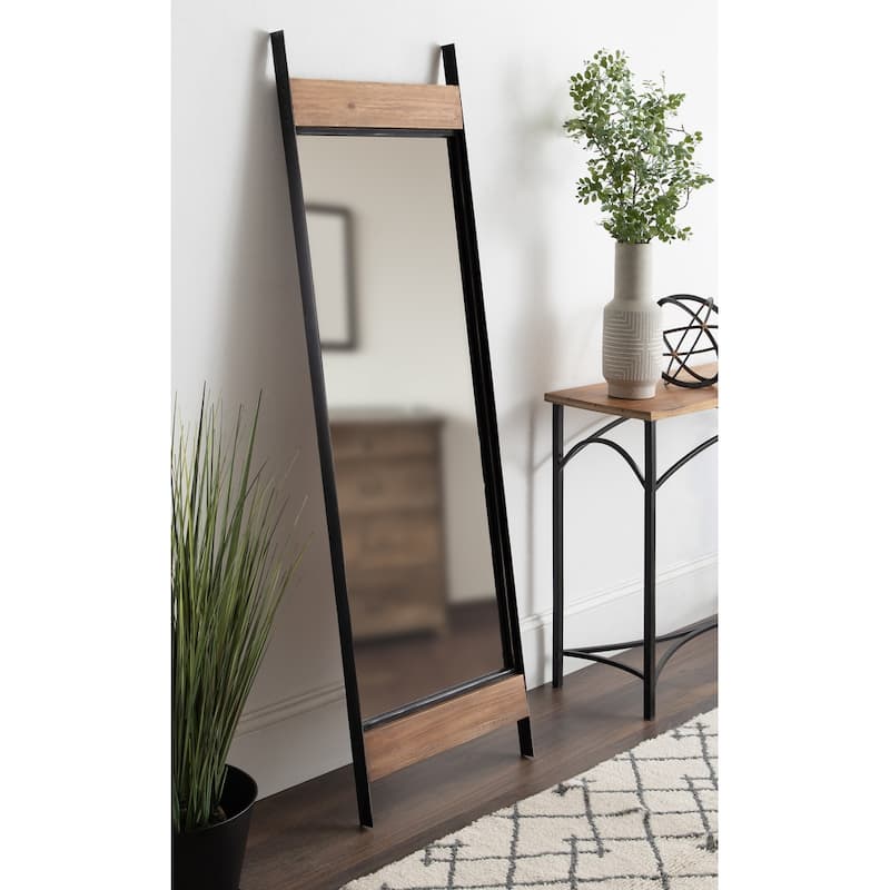 Kate and Laurel Kincaid Wood and Metal Full Length Leaner Mirror - 19.25x63