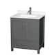 Option Dark Gray, Chrome Trim, Giotto Quartz Top