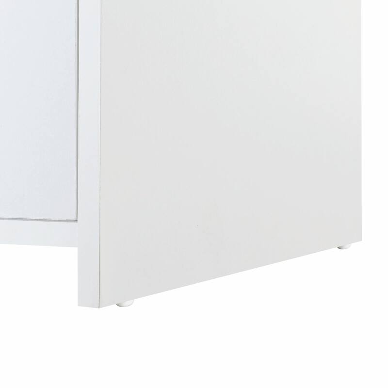 Retro 3-Door Sideboard - Large Storage with Rattan Doors and Metal Handles