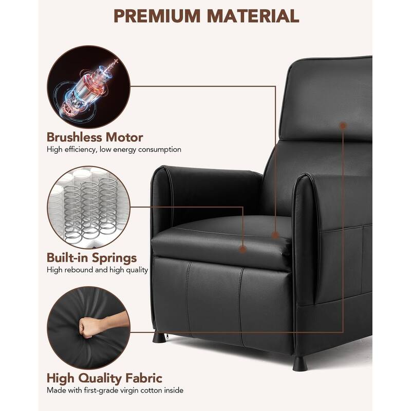 Recliner Chair, Electric Adjustable Recliners Home Seating with Thick Seat Cushion and Backrest
