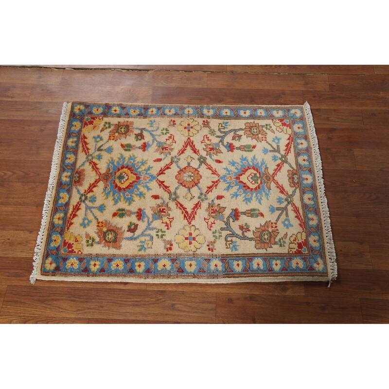 Kazak Oriental Accent Rug Handmade Wool Carpet - 2'1"x 2'10"