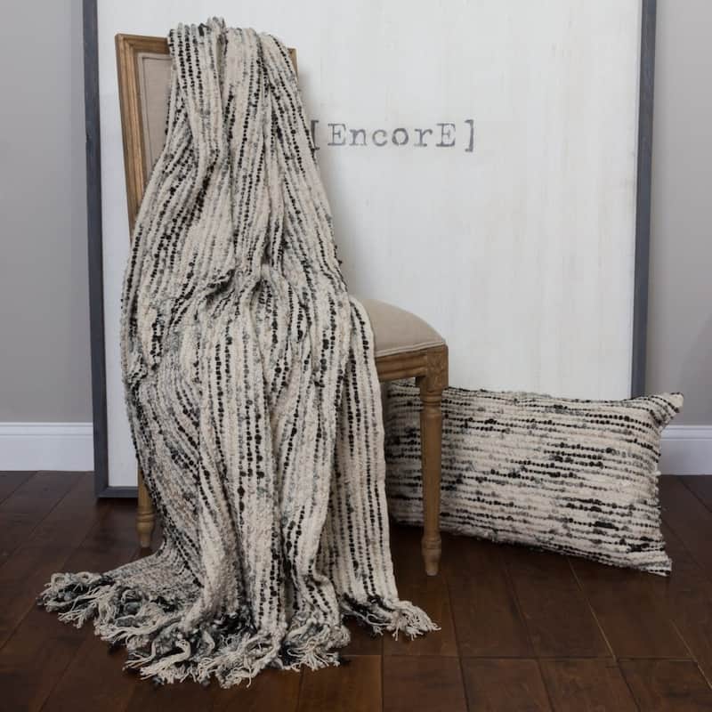 Asche Cotton Woven Throw