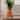Fluted Metal Planter Pot With Arch Wood Base - Terracotta Color