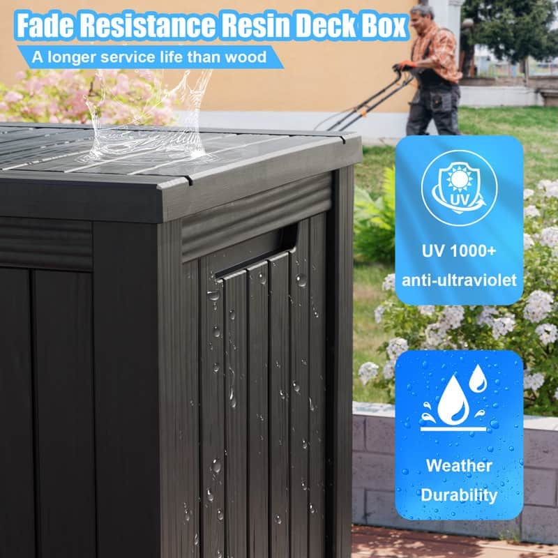 Outdoor Patio Storage Resin Lockable Deck Box