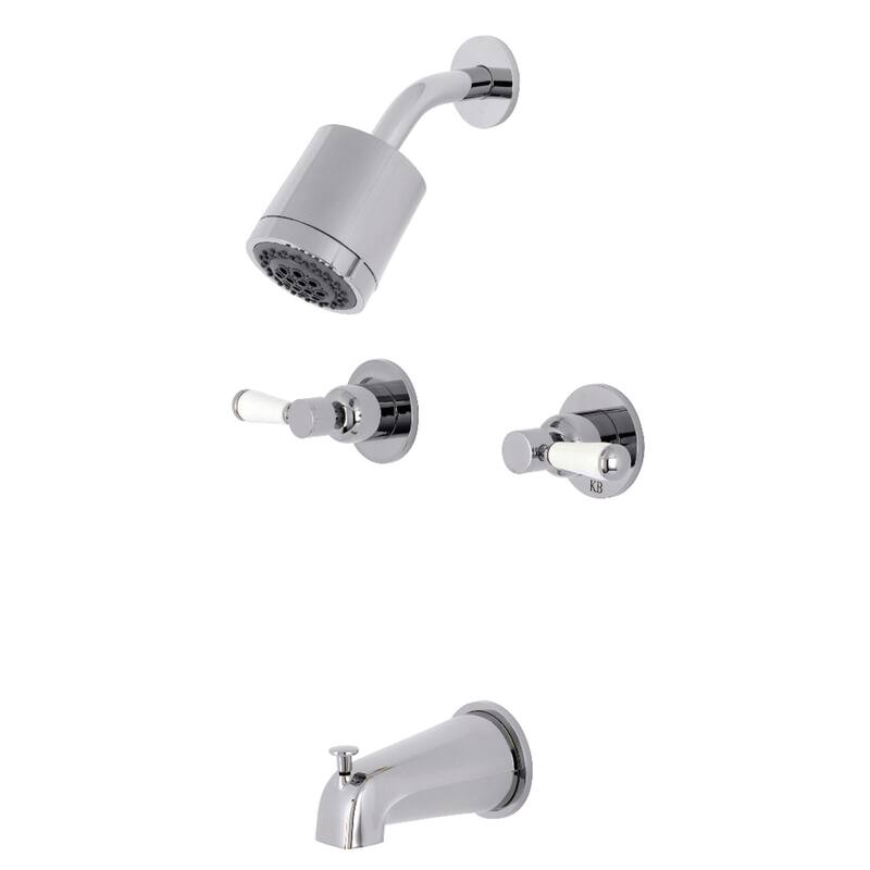 Kingston Brass Paris Two-Handle Tub and Shower Faucet - Polished Chrome
