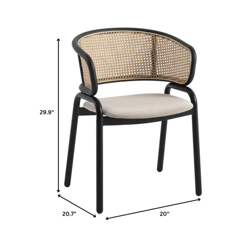 LeisureMod 7-pc Dining Set Ravenna Table and 6 Ervilla Chairs