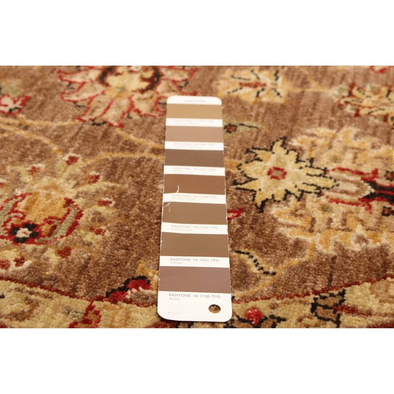ECARPETGALLERY Hand-knotted Jamshidpour Brown Wool Rug - 4'0 x 4'0