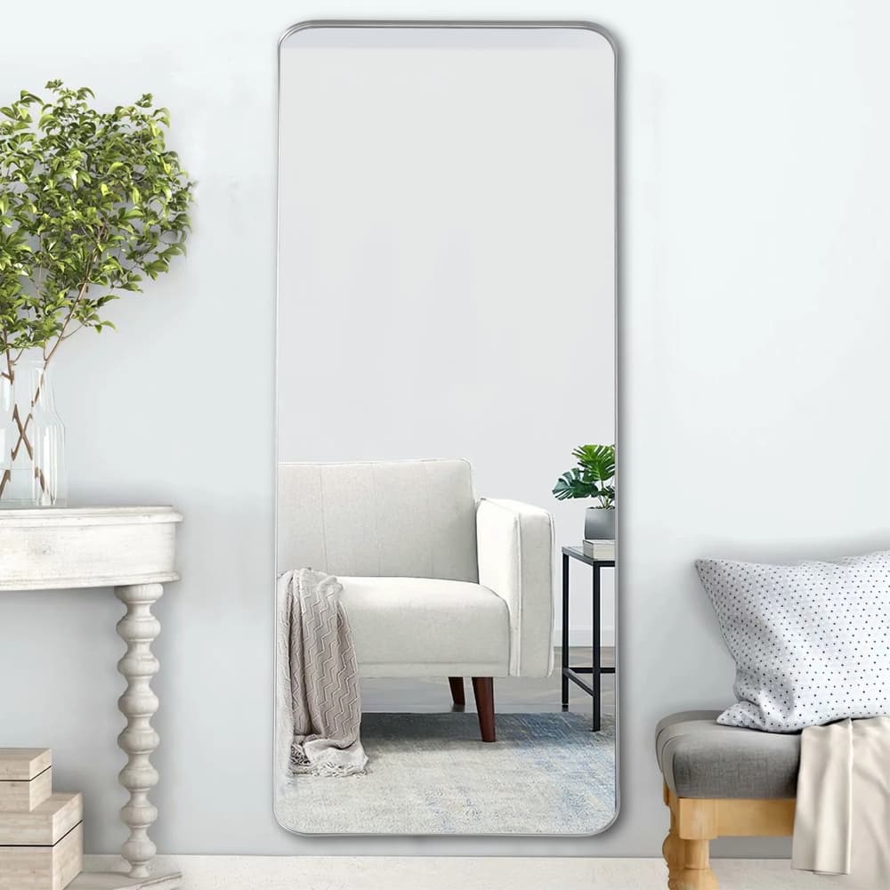 Modern Aluminum Alloy Wall-mounted Rectangular/Arched Deep Mirror