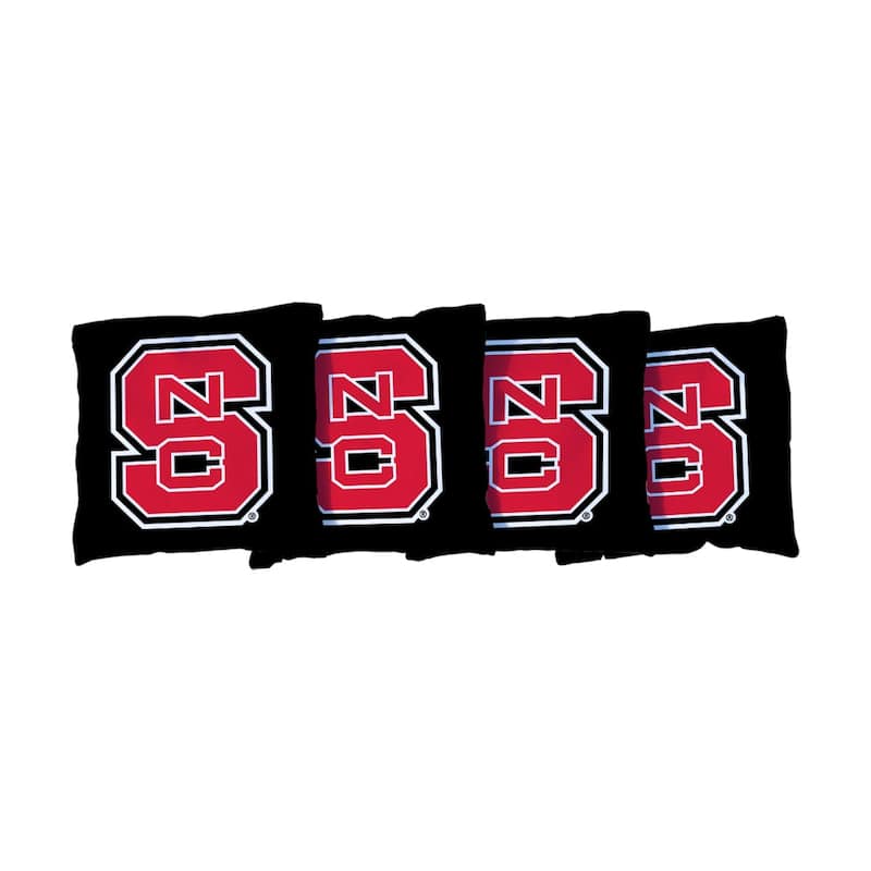 North Carolina State Wolfpack Black Cornhole Bags - Corn Filled