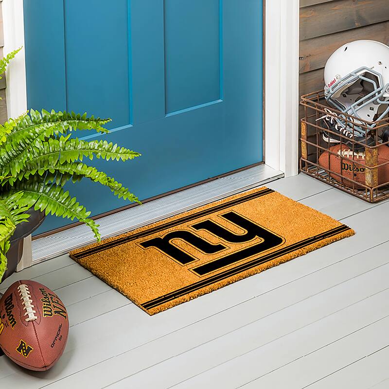 New York Giants Monochrome Indoor/Outdoor Coir Door Mat - 28" x 16"