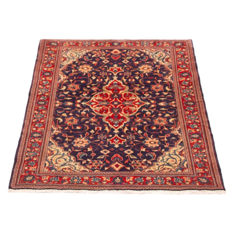 ECARPETGALLERY Hand-knotted Kayseri Navy Wool Rug - 3'6 x 5'1