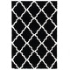 preview thumbnail 137 of 162, SAFAVIEH Dallas Shag Giusy Trellis 1.5-inch Thick Rug 4' x 6' - Black/Ivory - Rectangle