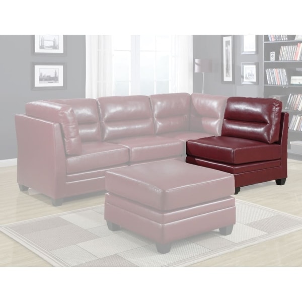Monarch Specialties I 8301rd 32 Inch Wide Sectional Sofa Piece Monarch Specialties I 8301rd 32 Inch Wide Sectional Sofa Piece Red