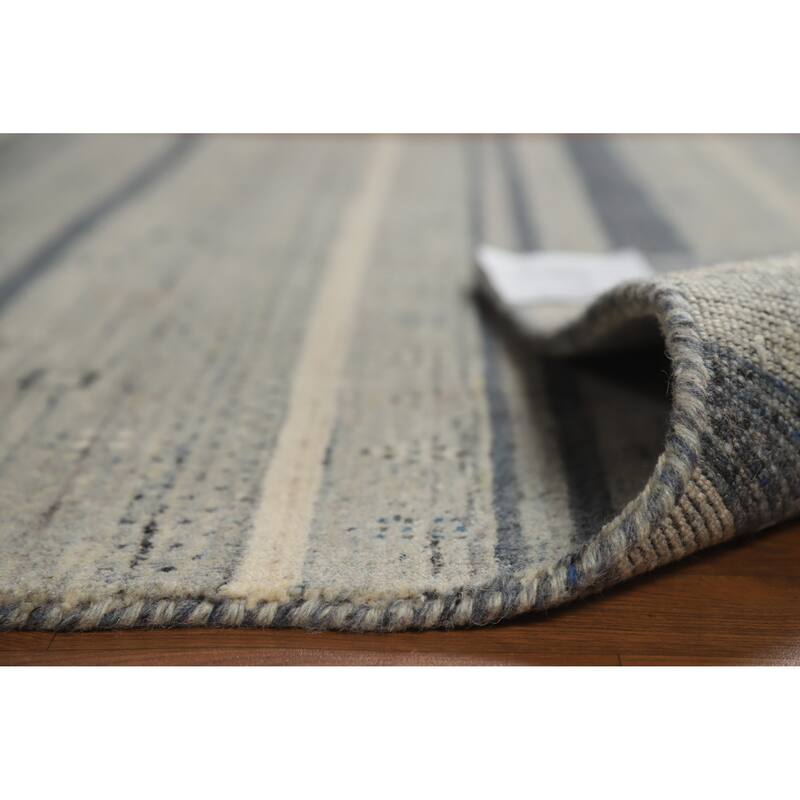 Gabbeh Indian Area Rug Handmade Bedroom Grey Wool Carpet - 5'3" x 7'6"